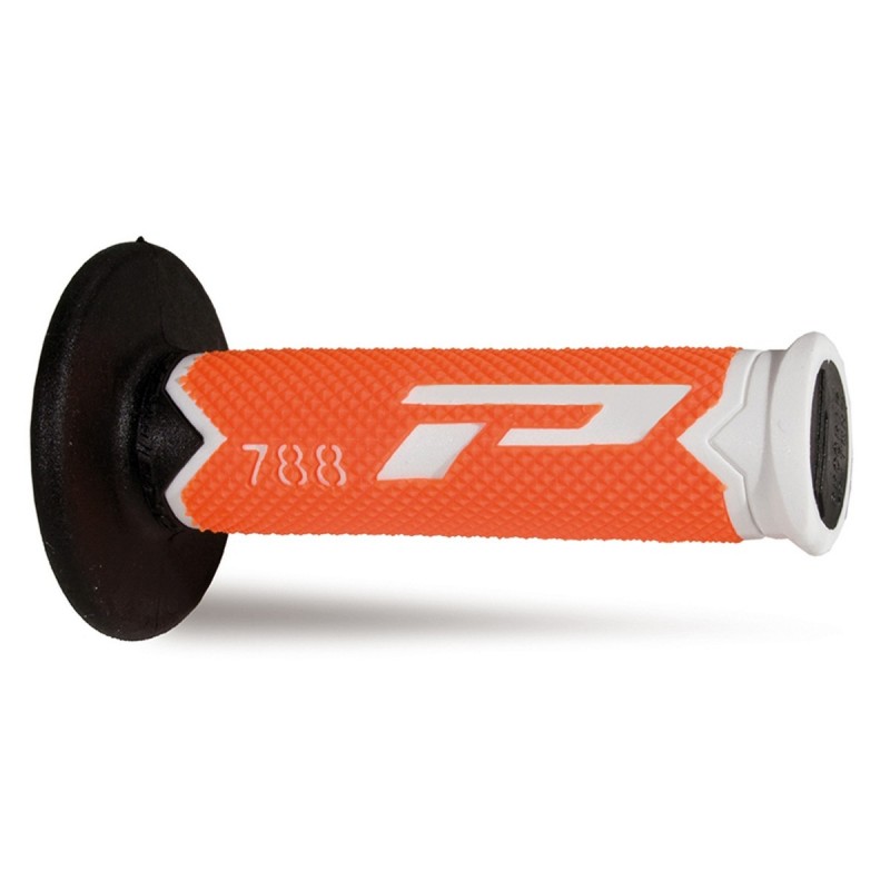 Progrip Manetki Pg788 Manetki, Off Road (22+25Mm, Dł.115Mm) Kolor Biały/PomarańCzowyfluo/ Czarny (Trójskładnikowe) (788-300)