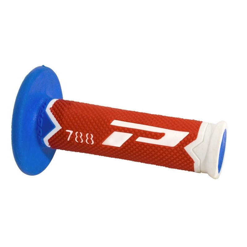 Progrip Manetki Pg788 Manetki, Off Road (22+25Mm, Dł.115Mm) Kolor Biały/Czerwony/Jasny Niebieski (Trójskładnikowe) (788-256)