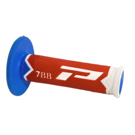 Progrip Manetki Pg788 Manetki, Off Road (22+25Mm, Dł.115Mm) Kolor Biały/Czerwony/Jasny Niebieski (Trójskładnikowe) (788-256)