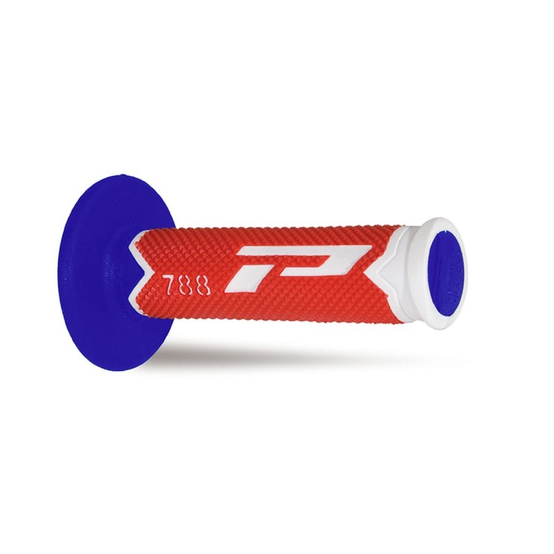 Progrip Manetki Pg788 Manetki, Off Road (22+25Mm, Dł.115Mm) Kolor Biały/Czerwony/Niebieski (Trójskładnikowe) (788-226)