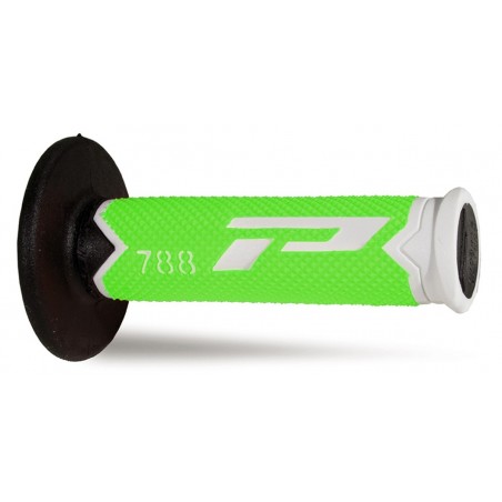 Progrip Manetki Pg788 Manetki, Off Road (22+25Mm, Dł.115Mm) Kolor Biały/Zielony Fluo/ Czarny (Trójskładnikowe) (788-301)