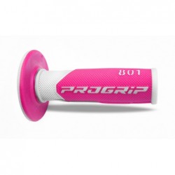 Progrip Manetki Pg801 Manetki, Off Road (22+25Mm, Dł.115Mm) Kolor Biały/Fuksja Fluo (Dwuskładnikowe) (801-243) (Pg801Wh/Fx)