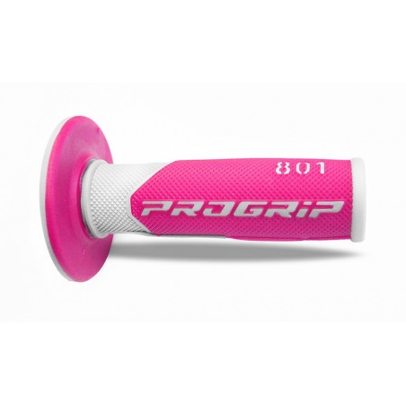 Progrip Manetki Pg801 Manetki, Off Road (22+25Mm, Dł.115Mm) Kolor Biały/Fuksja Fluo (Dwuskładnikowe) (801-243) (Pg801Wh/Fx)