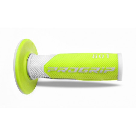 Progrip Manetki Pg801 Manetki, Off Road (22+25Mm, Dł.115Mm) Kolor Biały/Żółty Fluo (Dwuskładnikowe) (801-244) (Pg801Wh/Ylf)