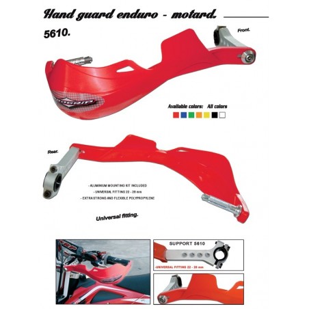 Progrip Osłony Rąk (Handbary) Pg5610 Mocowane Dwupunktowo (22+28Mm) Kolor Pomarańczowy (Pg5610Or)