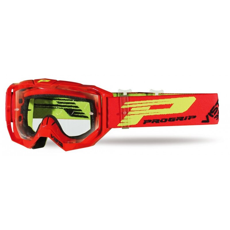 Progrip Gogle Pg3303 Tr Vista Kolor Czerwony (Szyba Pg3310 Light Sensitive, Antiscratch, No Fog, Anti Uv + Druga Gratis)