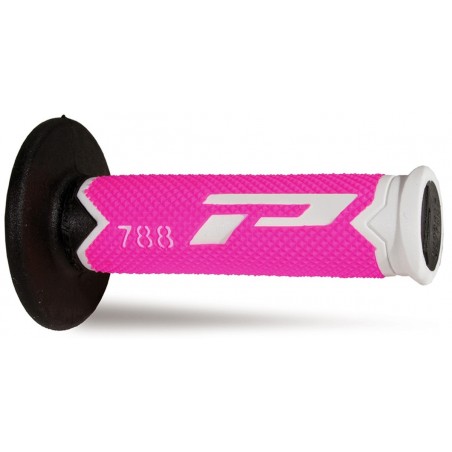 Progrip Manetki Pg788 Manetki, Off Road (22+25Mm, Dł.115Mm) Kolor Biały/Różowy Fluo/ Czarny (Trójskładnikowe)