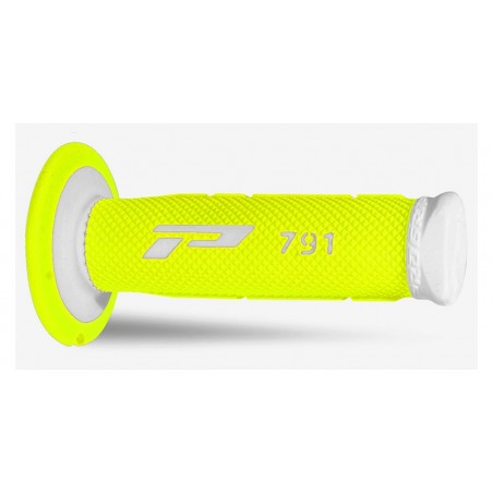 Progrip Manetki Pg791 Manetki, Off Road (22+25Mm, Dł.115Mm) Kolor Biały / Żółty Fluo (Dwuskładnikowe) (791-244) (Pg791Wh/Ylf)