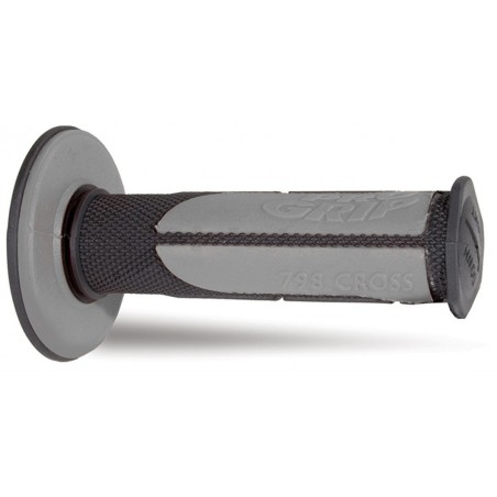 Progrip Manetki Pg798 Manetki, Off Road (22+25Mm, Dł.115Mm) Kolor Czarny Szary (Dwuskładnikowe Half Waffle)