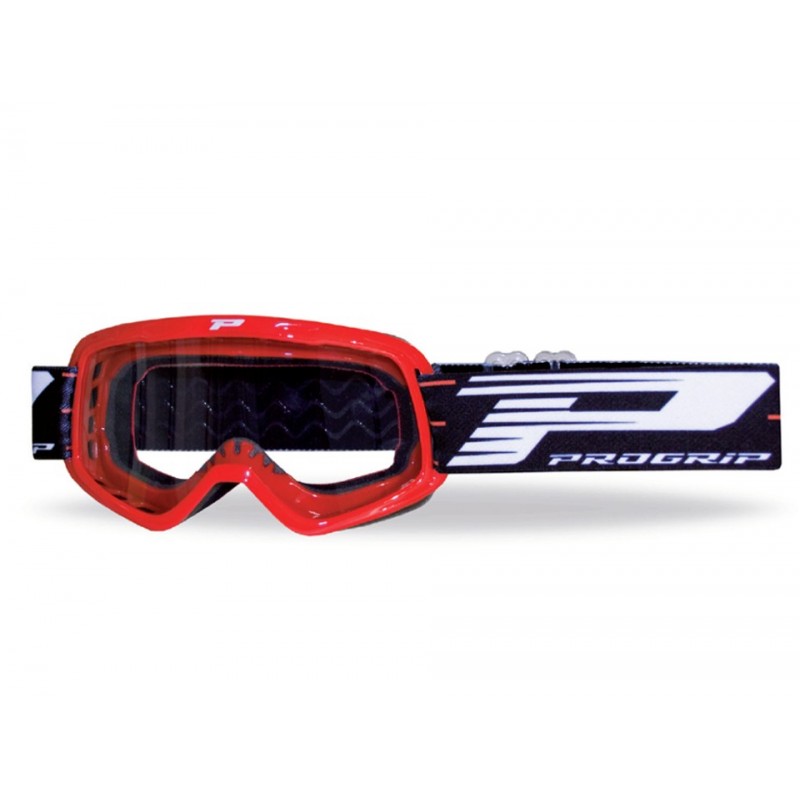 Progrip Gogle Pg3101 Ch Kid Dziecięce Kolor Czerwony (Szyba Pg3113Ch Przeźroczysta 1Mm Podwójna, No Fog, Anti Uv) (3101-107 Ch)