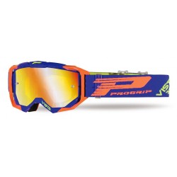 Progrip Gogle Pg3303 Fl Vista Kolor Niebieski/PomarańCzowy Fluo (Żółta Lustrzana Antiscratch, No Fog, Anti Uv + Pg3310 Gratis)