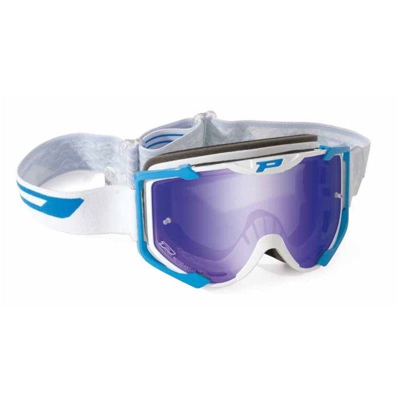 Progrip Gogle Pg3400-274 Fl Menace Kolor Niebieski/Turkusowy (Niebieska Lustrzana Antiscratch, No Fog, Anti Uv + Pg3210 Gratis)