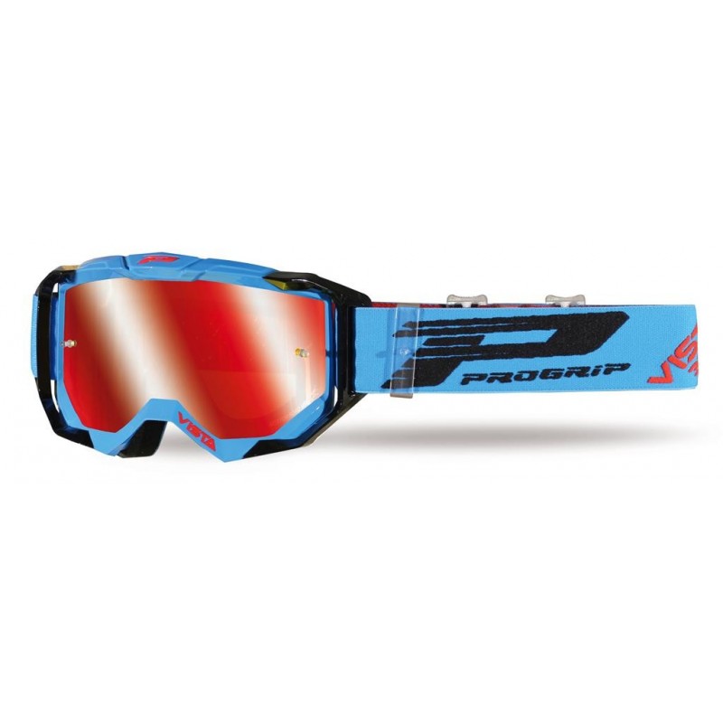 Progrip Gogle Pg3303 Fl Vista Kolor Turkusowy/Czarny (Lustrzana, No Fog, Anti Uv + Pg3310 Gratis) (Pg3303/18Tr/Bk) (3303-248 Fl)