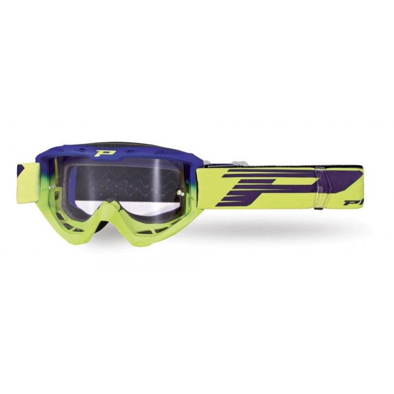 Progrip Gogle Pg3450 Ls Riot Kolor Niebieski Zółty Fluo (Szyba Pg3210, No Fog, No Scracht) (3450-264 Tr)