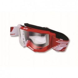 Progrip Gogle Pg3300-127 Tr Vision Kolor Biały Czerwony (Szyba Pg3310 Przezroczysta Antiscratch, No Fog, Anti Uv)