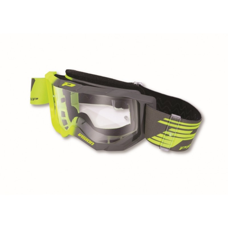 Progrip Gogle Pg3300-347 Tr Vision Kolor Żółty Fluo Szary (Szyba Pg3310 Przezroczysta Antiscratch, No Fog, Anti Uv)