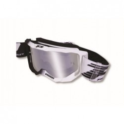 Progrip Gogle Pg3300-126 Fl Vision Kolor Czarny Biały (Szyba Pg3352 Srebrna Lustrzana Antiscratch, No Fog, Anti Uv)