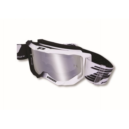 Progrip Gogle Pg3300-126 Fl Vision Kolor Czarny Biały (Szyba Pg3352 Srebrna Lustrzana Antiscratch, No Fog, Anti Uv)