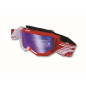 Progrip Gogle Pg3300-127 Fl Vision Kolor Biały Czerwony (Szyba Pg3346 Niebieska Lustrzana Antiscratch, No Fog, Anti Uv)