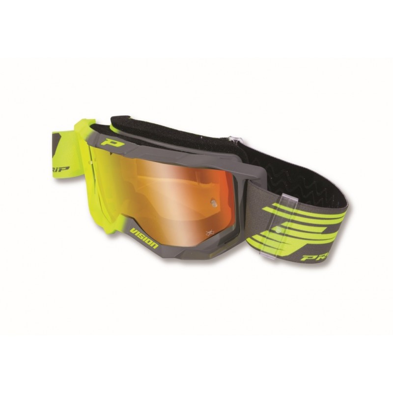 Progrip Gogle Pg3300-347 Fl Vision Kolor Żółty Fluo Szary (Szyba Pg3348 Czerwona Lustrzana Antiscratch, No Fog, Anti Uv)