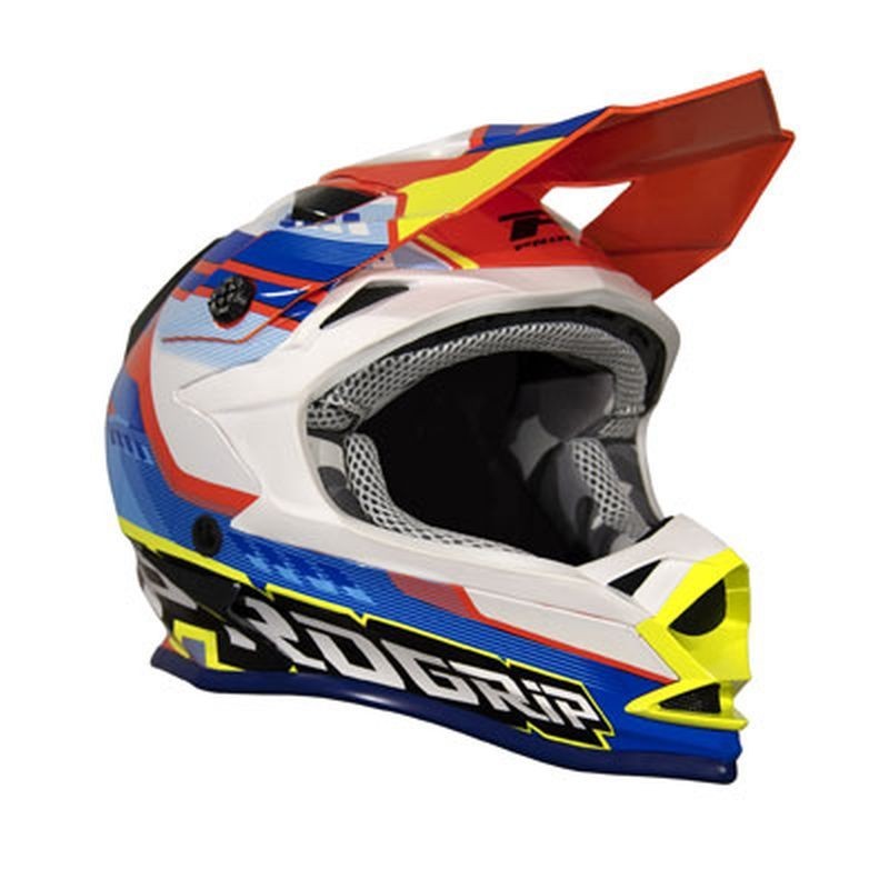 Progrip Kask Dziecięcy Pg3009 Junior/Kid Kolor Pomarańczowy Niebieski Biały Rozm.L (3009-364)
