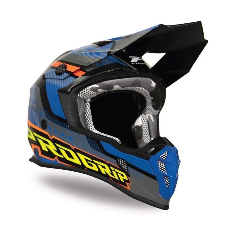Progrip 2022/06 Kask Pg3180 Ap71 Kolor Niebieski Szary Pomarańczowy Rozm.Xl (3180-362)