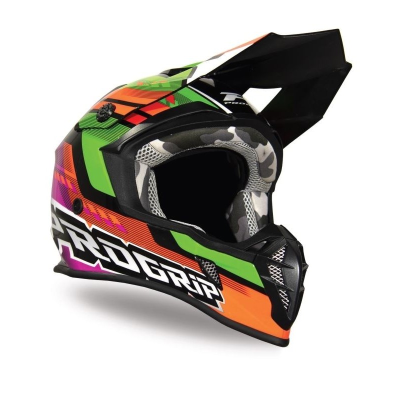 Progrip 2022/06 Kask Pg3180 Ap71 Kolor Zielony Pomarańczowy Fuksja Rozm.S (3180-363)