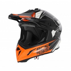 Acerbis Kask Steel Carbon Pomarańczowy Biały