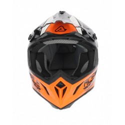 Acerbis Kask Steel Carbon Pomarańczowy Biały