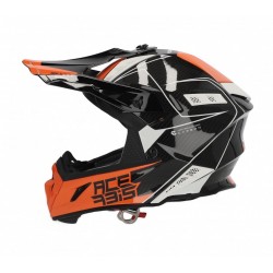 Acerbis Kask Steel Carbon Pomarańczowy Biały