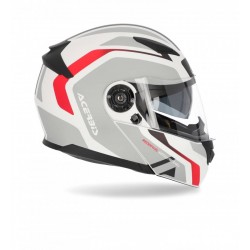 Acerbis Kask Modułowy Szczękowy Rederwel Czerwony Biały Szary