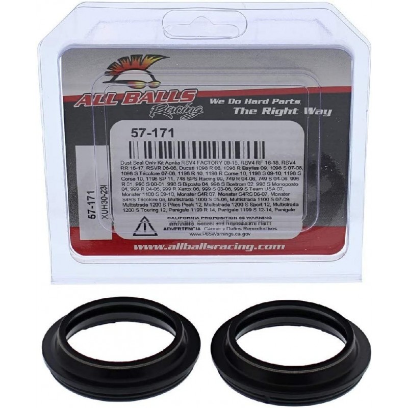 All Balls Uszczelniacze Przedniego Zawieszenia Pyłowe Aprilia Rsv4, Tuono 1100, Ducati 1098/1198/749, Monster 1100/S4Rs