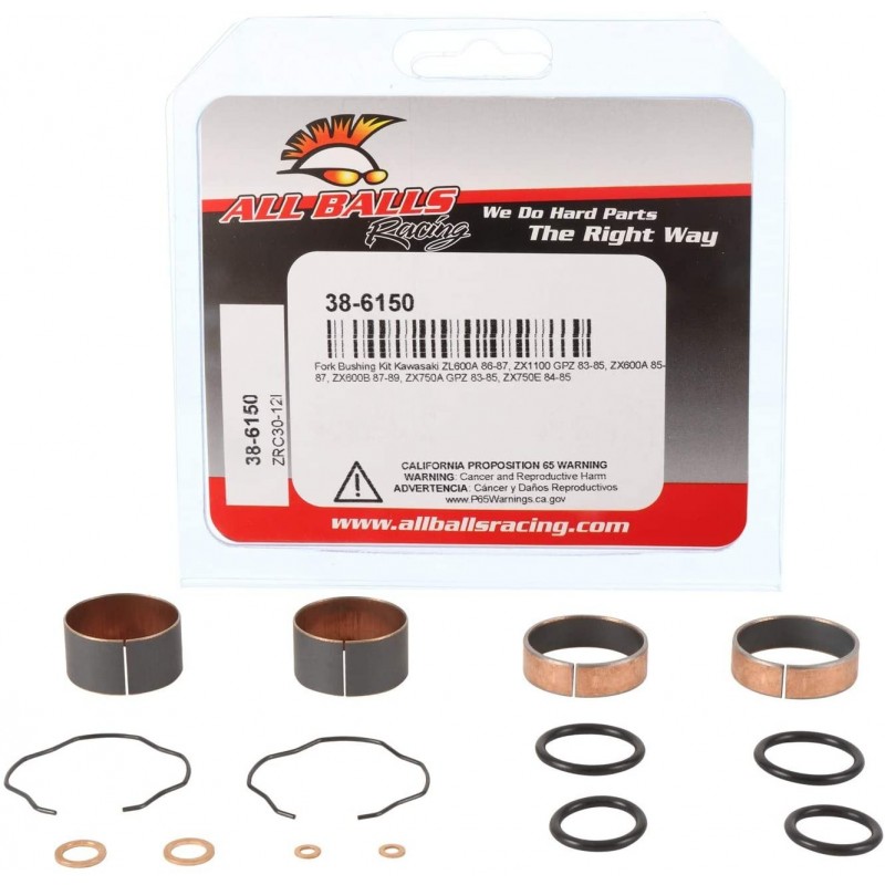 All Balls Zestaw Tulejek (Panewek) Zawieszenia Przedniego Kawasaki Zl600A 86-87, Zx1100 Gpz 83-85, Zx600A 85-87, Zx600B 87-89