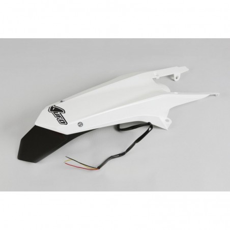 Ufo Błotnik Tył Husqvarna Te/Tx 125, Te/Tx/Fe/ 250, Te 300, Fe 350/450/501 '14-16, Kolor Biały ( Enduro Z Lampką Led )