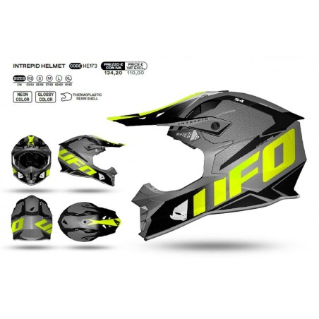 Ufo 2022/10 Kask Cross Interpid Kolor Szary Czarny Rozmiar M Ufo Kolekcja 2023