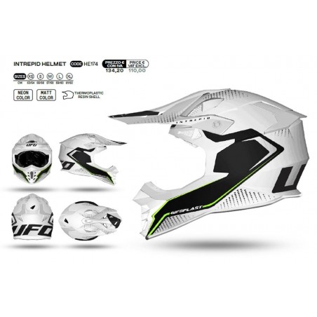Ufo 2022/10 Kask Cross Interpid Kolor Biały Czarny Rozmiar L Ufo Kolekcja 2023