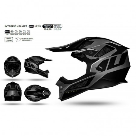 Ufo 2022/10 Kask Cross Interpid Kolor Czarny Szary Rozmiar L Ufo Kolekcja 2023