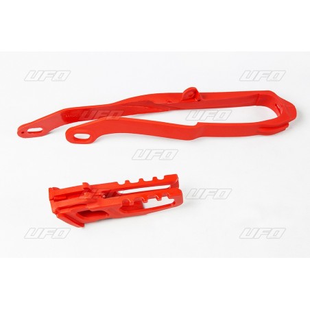 Ufo Komplet Ślizg (Ho03671070) + Prowadnica (Ho04623070) Honda Cr 125/250 '07 Kolor Czerwony