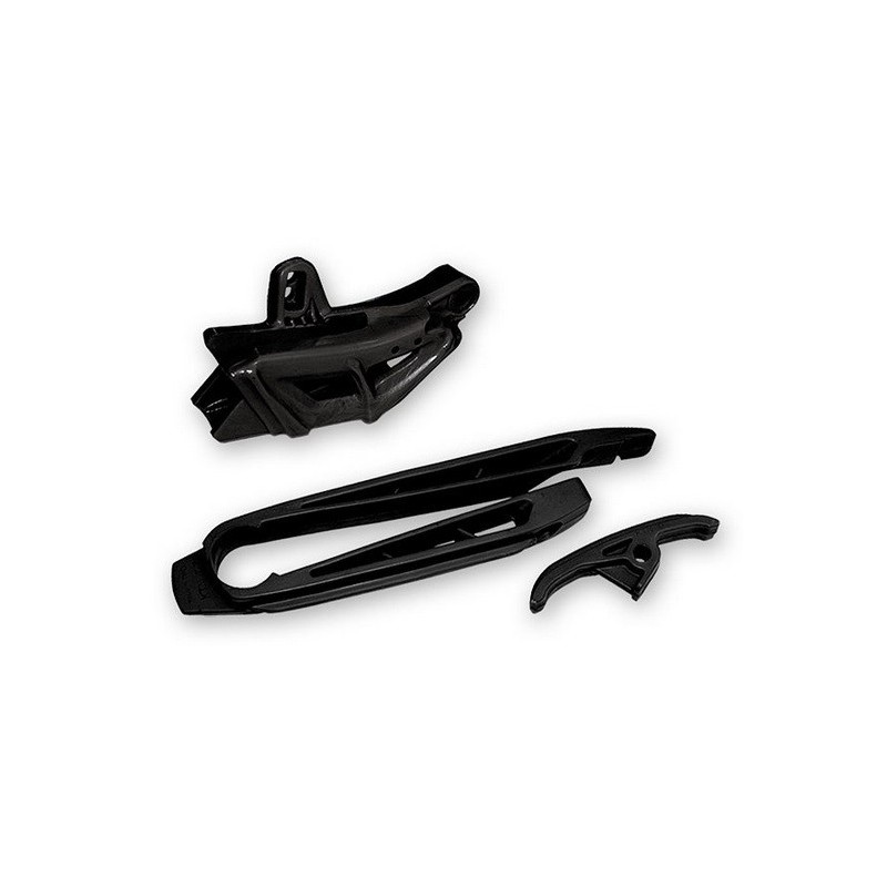 Ufo Komplet Ślizg (Kt03096) + Prowadnica (Kt03099) Ktm Sx/Sxf '07-'10, Exc/Exc-F '08-'10 Kolor Czarny
