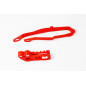 Ufo Komplet Ślizg + Prowadnica ŁańCucha Honda Cr 125/250 '00-04, Crf 250R/X '04, Crf 450R '02-04, Kolor Czerwony