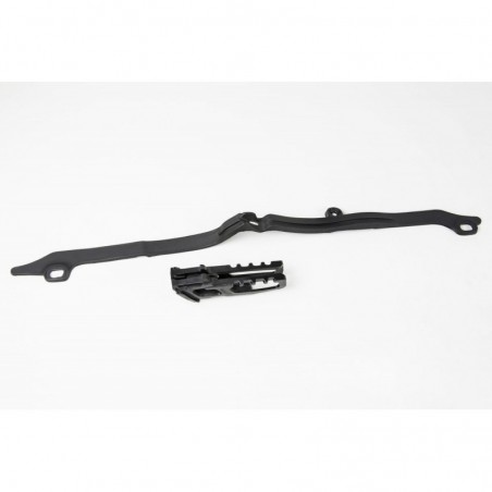 Ufo Komplet Ślizg + Prowadnica ŁańCucha Honda Crf 250R '10-13, Crf 450R '09-12, Kolor Czarny