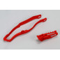 Ufo Komplet Ślizg + Prowadnica ŁańCucha Honda Crf 250R '14-17, Crf 450R '13-16, Kolor Czerwony