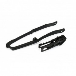 Ufo Komplet Ślizg + Prowadnica ŁańCucha Honda Crf 250R/Rx '18-21, Crf 450R/Rx '17-18, Kolor Czarny