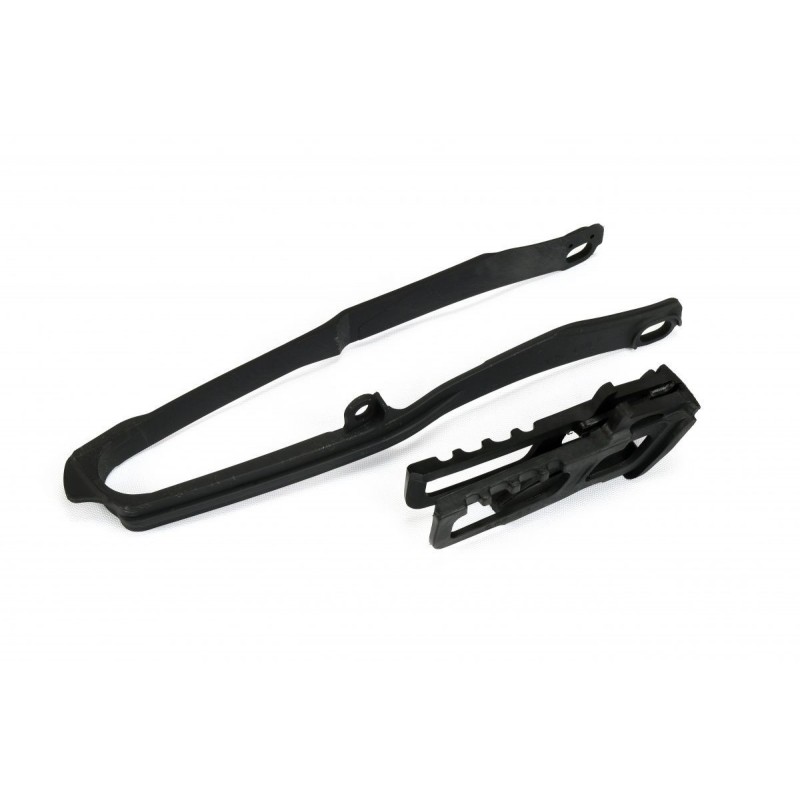 Ufo Komplet Ślizg + Prowadnica ŁańCucha Honda Crf 250R/Rx '18-21, Crf 450R/Rx '17-18, Kolor Czarny