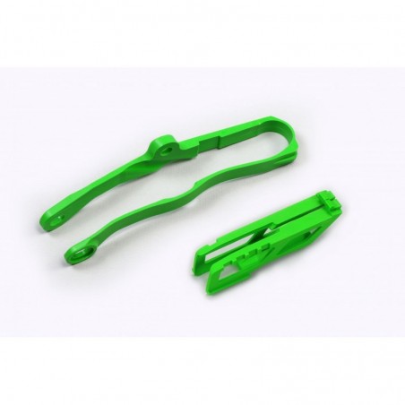 Ufo Komplet Ślizg + Prowadnica ŁańCucha Kawasaki Kxf 250 '21, Kxf 450 '19-21, Kolor Zielony