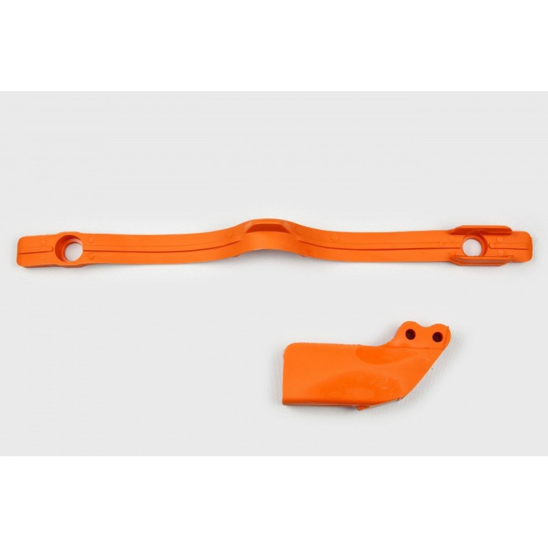 Ufo Komplet Slizg + Prowadnica ŁańCucha Ktm Sx/Exc 125/200/250/300, Exc-F 450 '97-07, Sx-F 250 '05-06, Sx 400 '00-02