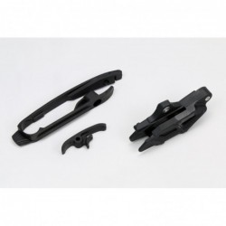 Ufo Komplet Slizg + Prowadnica ŁańCucha Ktm Sx 125/150/250, Sx-F 250/350/450 '11-15, Sx 250 '16, Kolor Czarny