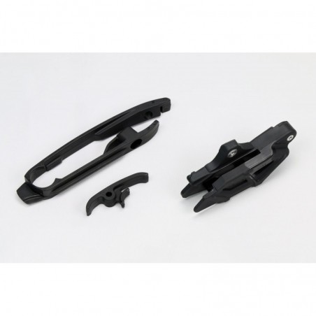 Ufo Komplet Slizg + Prowadnica ŁańCucha Ktm Sx 125/150/250, Sx-F 250/350/450 '11-15, Sx 250 '16, Kolor Czarny