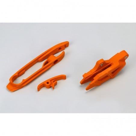 Ufo Komplet Slizg + Prowadnica ŁańCucha Ktm Sx 125/150/250, Sx-F 250/350/450 '11-15, Sx 250 '16, Kolor Pomarańczowy