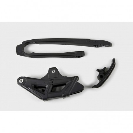 Ufo Komplet Slizg + Prowadnica ŁańCucha Ktm Exc 125/200/250/300, Exc-F 350/450 '12-21, Exc-F 500 '14-21, Kolor Czarny
